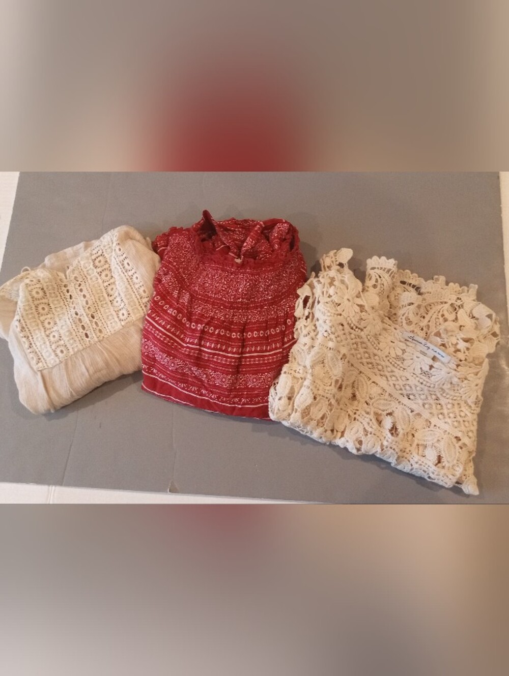 Women's Tops Size XXL/2X Crochet Smocked Lot Of 3